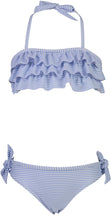 Snapper Rock Blue and White Stripe Bandeau Bikini - Bloom Kids Collection - Snapper Rock