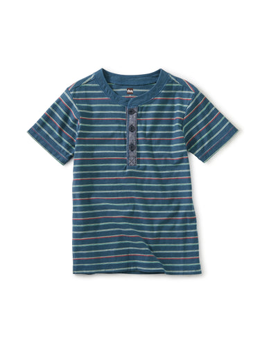 Tea Collection Henley Tee - Indian Teal