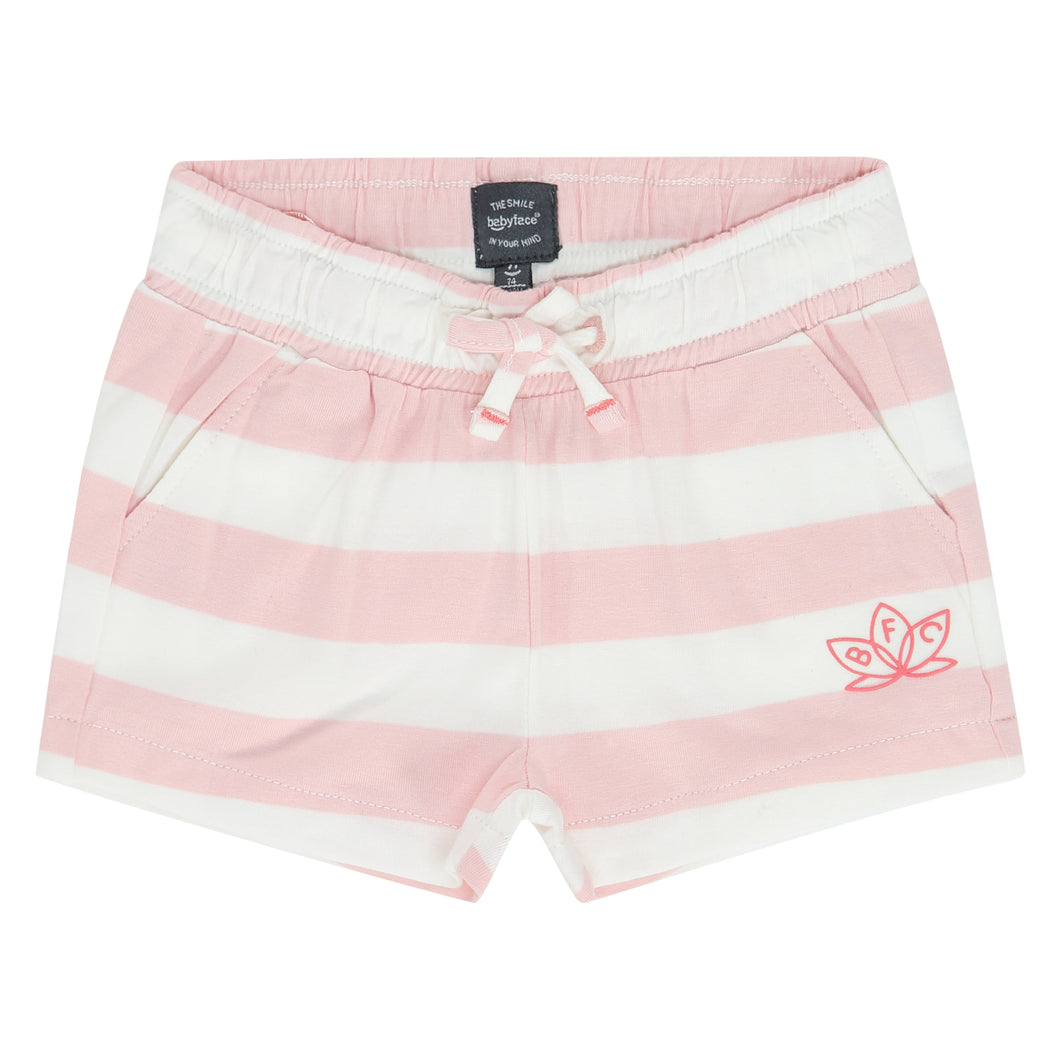 Babyface Girls Striped Short - Blush Pink