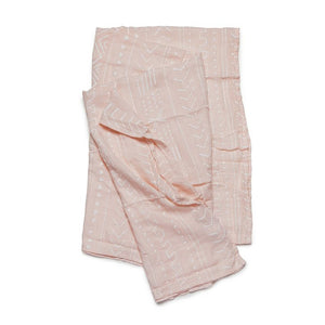Loulou Lollipop Luxe Muslin Swaddle - Pink Mudcloth - Bloom Kids Collection - Loulou Lollipop