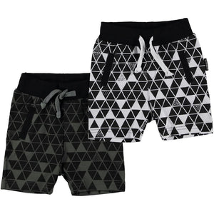 Lucky No.7 White Geo Short - Bloom Kids Collection - Luck No.7
