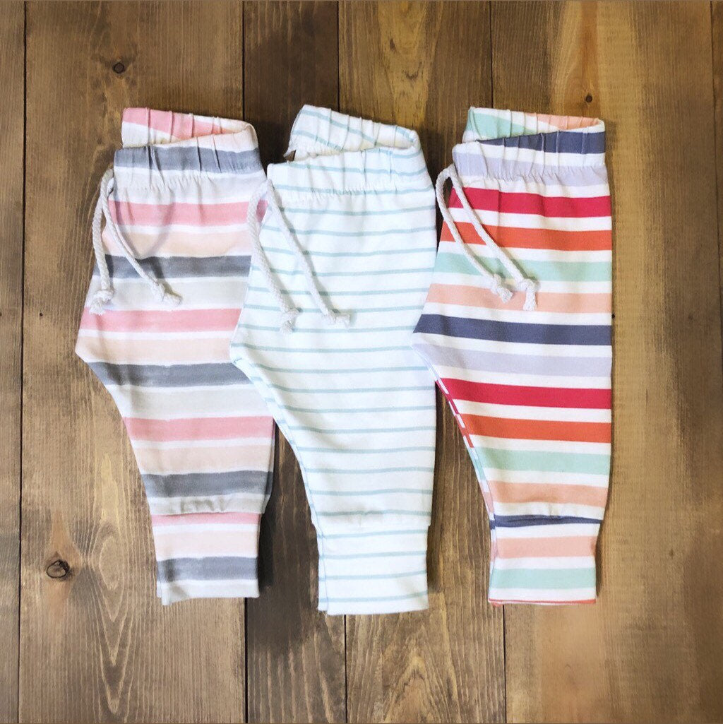 Made by Molly Legging - Mint Stripe - Bloom Kids Collection - Made by Molly