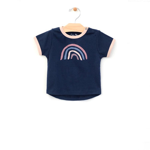 City Mouse Rainbow Ringer Tee - Midnight Blue - Bloom Kids Collection - City Mouse
