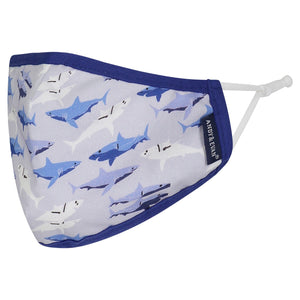 Andy & Evan 8 Pack Face Masks - 3 Layer with Filter Pocket - Assorted Family Pack - Shark/Butterfly
