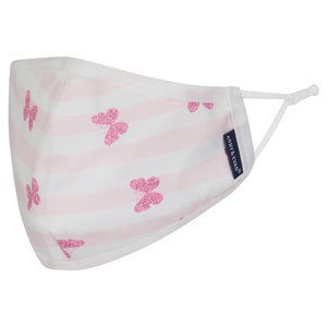 Andy & Evan 8 Pack Face Masks - 3 Layer with Filter Pocket - Assorted Family Pack - Shark/Butterfly